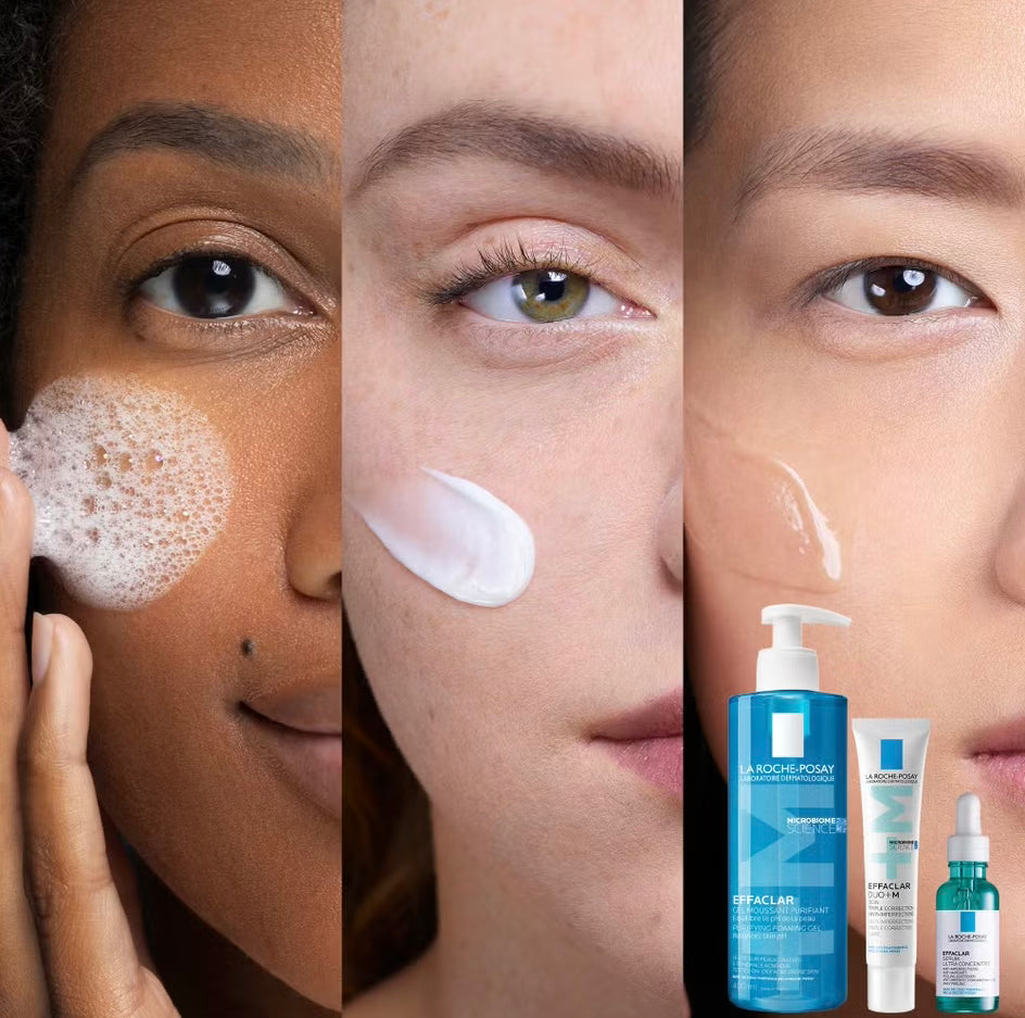 La Roche-Posay Breakout-Fighting Set- High Strength: Effaclar Cleanser, Serum and Corrective Care